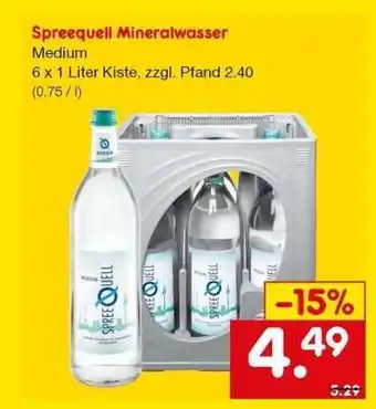 Netto Marken-Discount Spreequell Mineralwasser Angebot