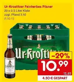 Netto Marken-Discount Ur-Krostitzer Feinherbes Pilsner Angebot