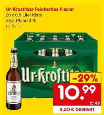 Netto Marken-Discount Ur-Krostitzer Feinherbes Pilsner Angebot