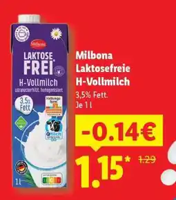 Lidl Milbona Laktosefreie H-Vollmilch Angebot