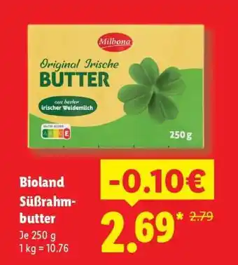 Lidl Bioland Süßrahmbutter Angebot