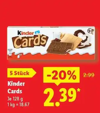 Lidl Kinder Cards Angebot