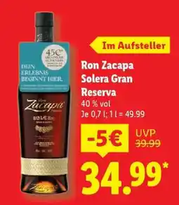 Lidl Ron Zacapa Solera Gran Reserva Angebot
