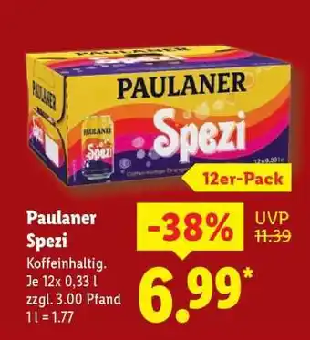 Lidl Paulaner Spezi Angebot