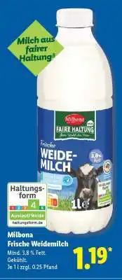 Lidl Milbona Frische Weidemilch Angebot