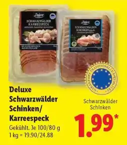 Lidl Deluxe Schwarzwälder Schinken/Karreespeck Angebot