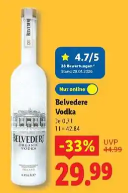 Lidl BELVEDERE Vodka Angebot