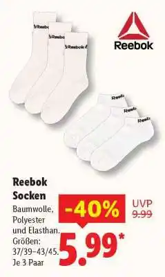 Lidl Reebok Socken Angebot