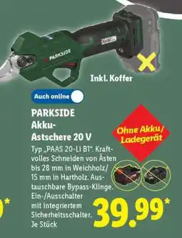 Lidl PARKSIDE Akku-Astschere 20 V Angebot