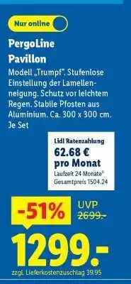 Lidl PergoLine Pavillon Angebot
