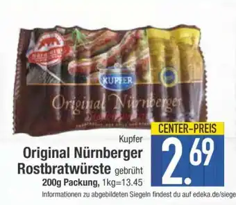 Edeka Kupfer Original Nürnberger Rostbratwürste Angebot