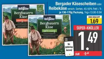Edeka Bergader Käsescheiben oder Reibekäse Angebot