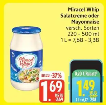 Edeka Miracel Whip Salatcreme oder Mayonnaise Angebot