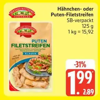 Edeka Hähnchen- oder Puten-Filetstreifen Angebot
