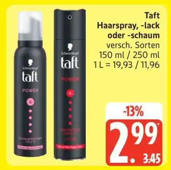 Edeka Taft Haarspray, -lack oder -schaum Angebot