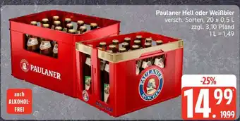 Edeka Paulaner Hell oder Weißbier Angebot