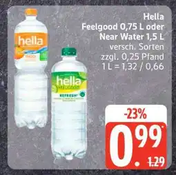 Edeka Hella Feelgood 0,75 L oder Near Water 1,5 L Angebot
