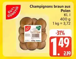Edeka Champignons braun aus Polen Angebot