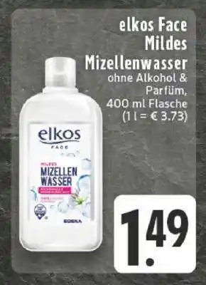 Edeka elkos Face Mildes Mizellenwasser Angebot