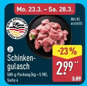 Aldi Nord Schinkengulasch Angebot