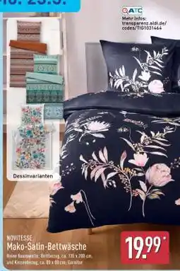 Aldi Nord Mako-Satin-Bettwäsche Angebot