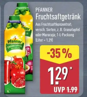 Aldi Nord PFANNER Fruchtsaftgetränk Angebot