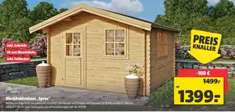 Hagebau Mr. GARDENER Blockbohlenhaus „Spree" Angebot