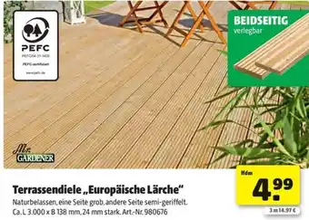 Hagebau Mr. GARDENER Terrassendiele,,Europäische Lärche" Angebot