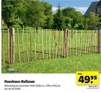 Hagebau Mr. GARDENER Haselnuss-Rollzaun Angebot