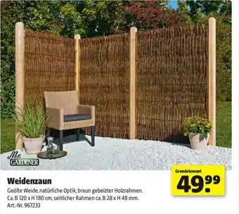 Hagebau Mr. GARDENER Weidenzaun Angebot