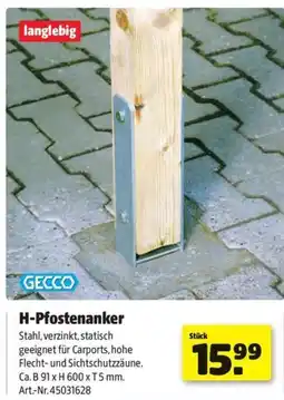 Hagebau GECCO H-Pfostenanker Angebot
