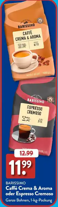 Aldi Süd BARISSIMO Caffè Crema & Aroma oder Espresso Cremoso Angebot