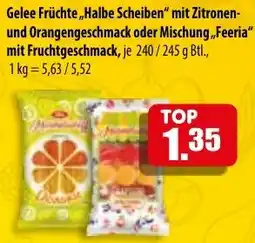 Mix Markt Gelee Früchte,,Halbe Scheiben" mit Zitronen- und Orangengeschmack oder Mischung ,,Feeria" mit Fruchtgeschmack Angebot
