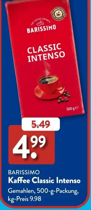 Aldi Süd BARISSIMO Kaffee Classic Intenso Angebot