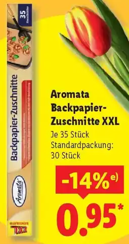 Lidl Aromata Backpapier Zuschnitte XXL Angebot