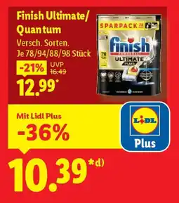 Lidl Finish Ultimate/ Quantum Angebot