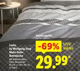 Lidl Looks by Wolfgang Joop Mako-Satin- Bettwäsche Standardgröße Angebot