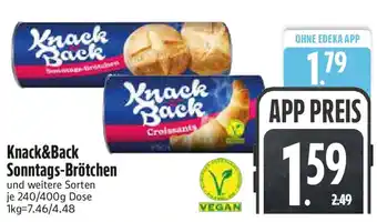 Edeka Knack&Back Sonntags-Brötchen Angebot