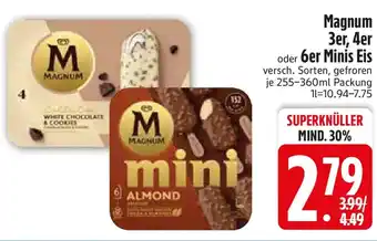 Edeka Magnum 3er, 4er oder 6er Minis Eis Angebot
