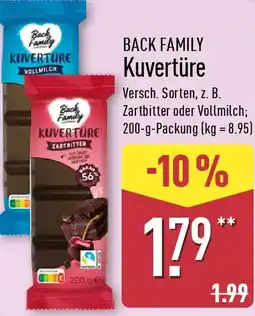 Aldi Nord BACK FAMILY Kuvertüre Angebot