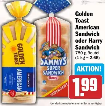HIT Golden Toast American Sandwich oder Harry Sandwich Angebot