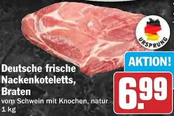 HIT Deutsche frische Nackenkoteletts, Braten Angebot