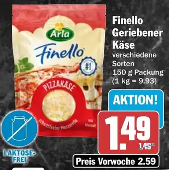 HIT Arla Finello Geriebener Käse Angebot