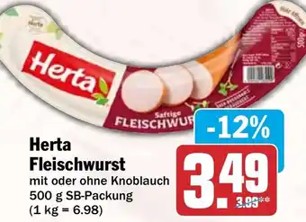 HIT Herta Fleischwurst Angebot