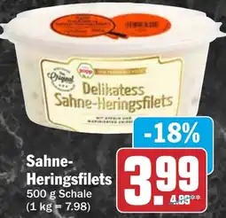 HIT Sahne Heringsfilets Angebot