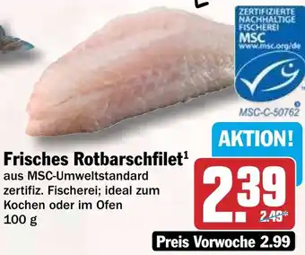 HIT Frisches Rotbarschfilet Angebot