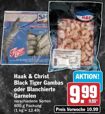 HIT Haak & Christ Black Tiger Gambas oder Blanchierte Garnelen Angebot
