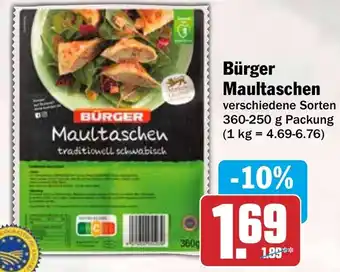 HIT Bürger Maultaschen Angebot
