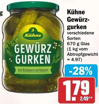HIT Kühne Gewürzgurken Angebot