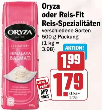 HIT Oryza oder Reis-Fit Reis-Spezialitäten Angebot
